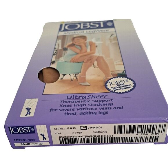 Jobst Medical Compression Stockings Sun Bronze, Knee 30-40 mmHg, XL Comfort - Picture 5 of 6